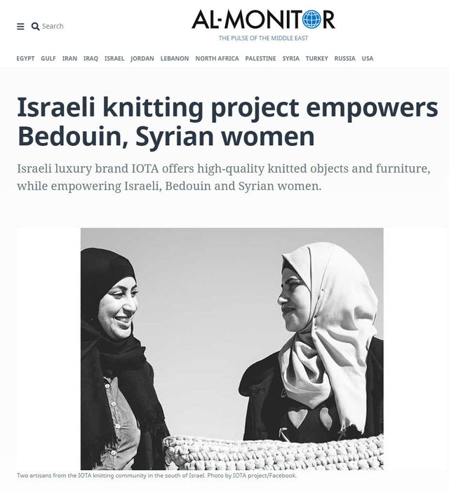 Al-Monitor - Israeli knitting project empowers Bedouin, Syrian women