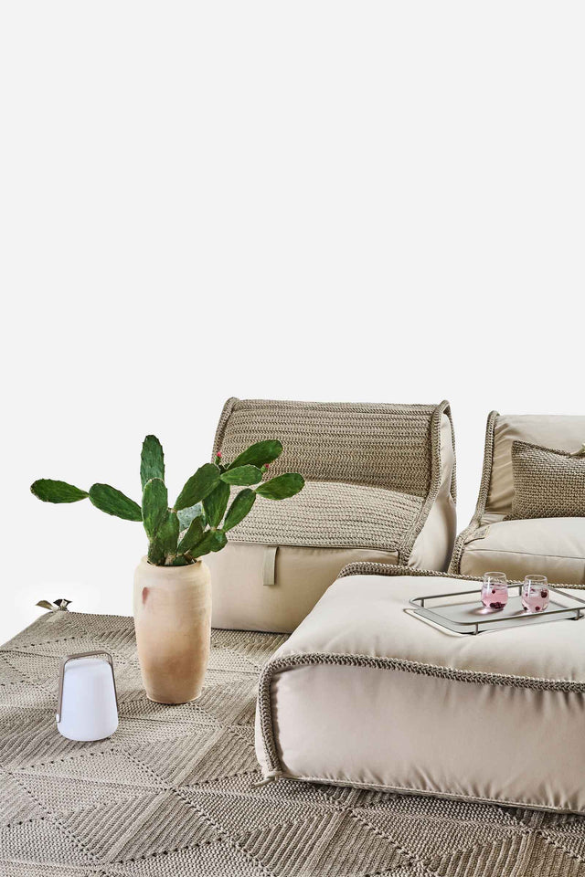 Contour & Fill Backrest Pouf - Wide