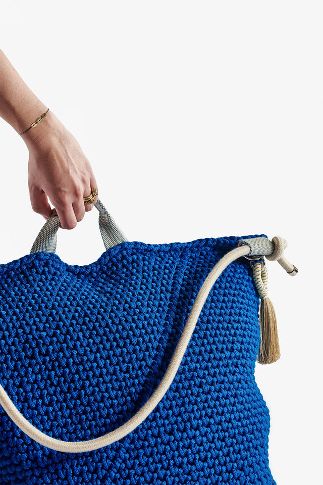 Outdoor Indoor Bag Cushion - Blue