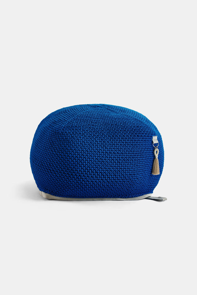 Outdoor Indoor Cube Pouf - Blue