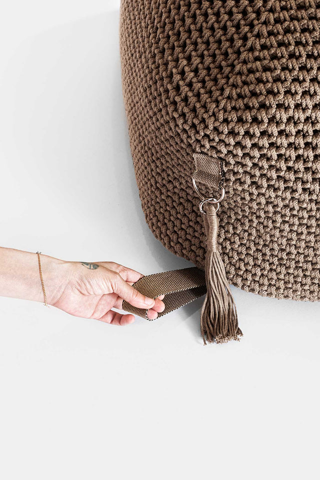 Outdoor Indoor Cube Pouf - Cacao