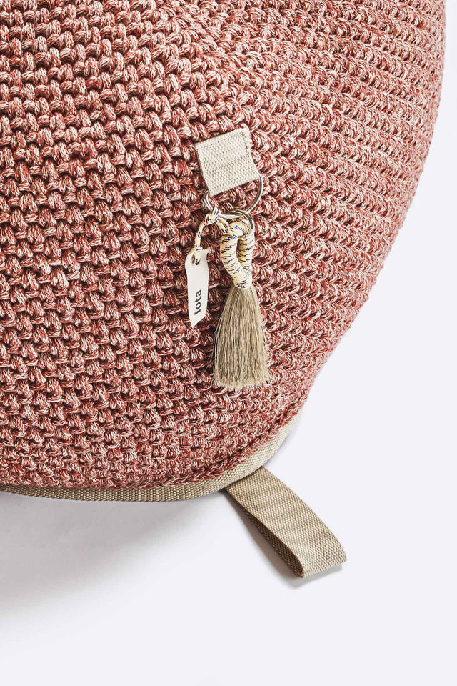 Outdoor Indoor Cube Pouf - Clay