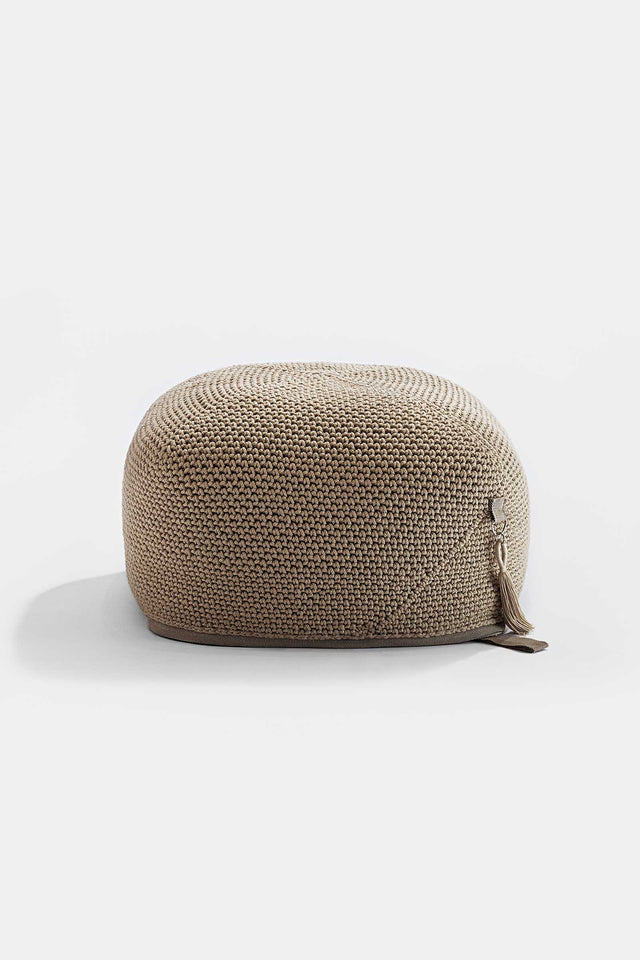 Outdoor Indoor Cube Pouf - Earth