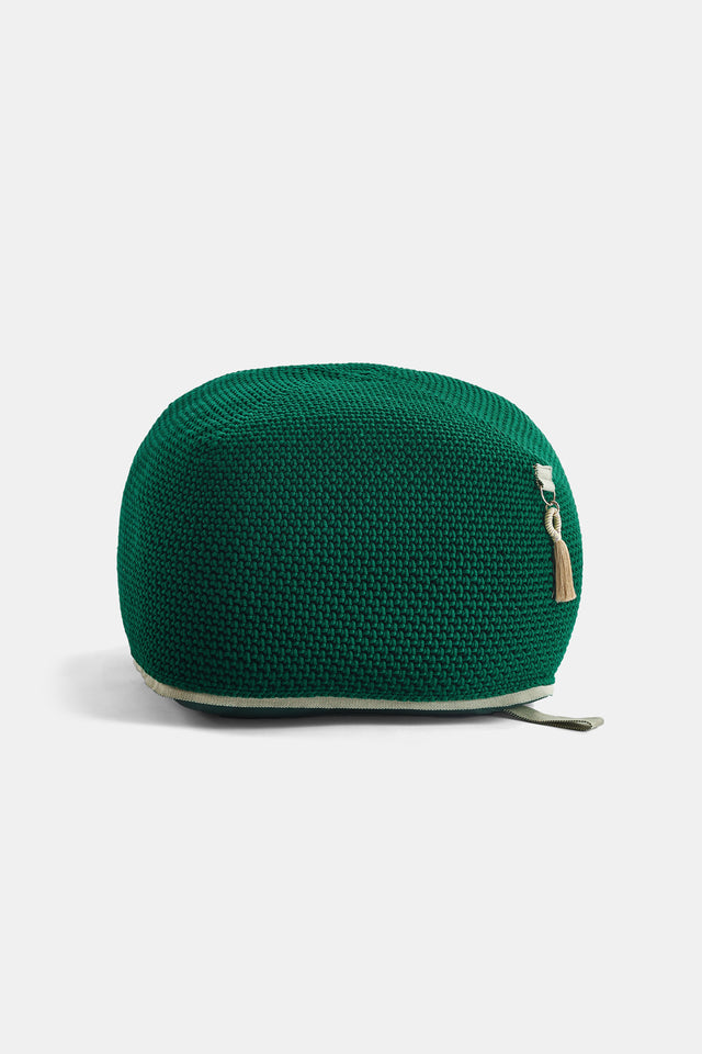 Outdoor Indoor Cube Pouf - Green
