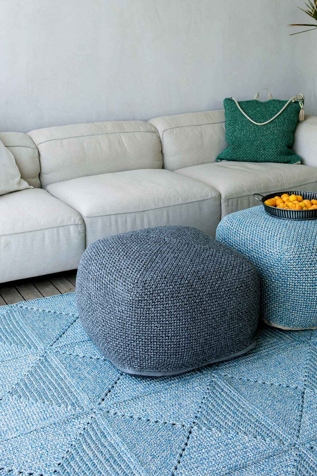 Outdoor Indoor Cube Pouf - Griego
