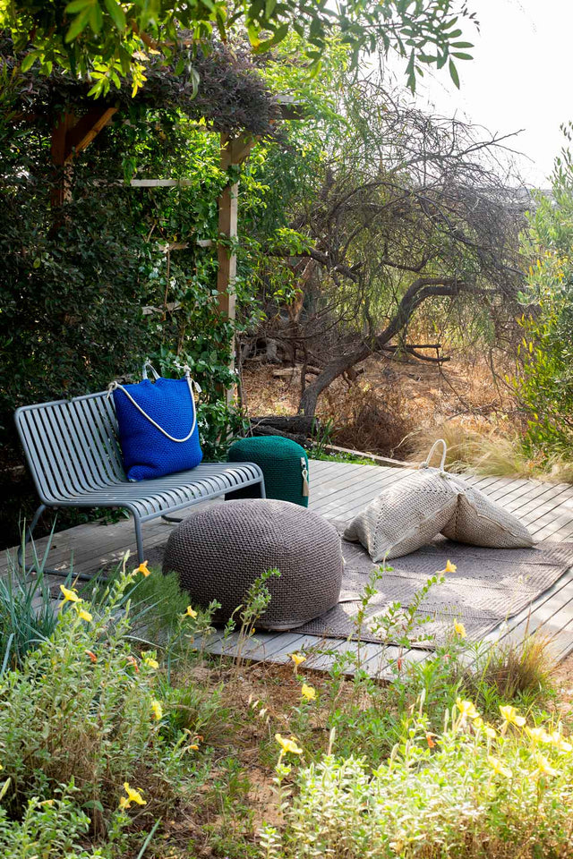 Outdoor Indoor Bag Cushion - Blue