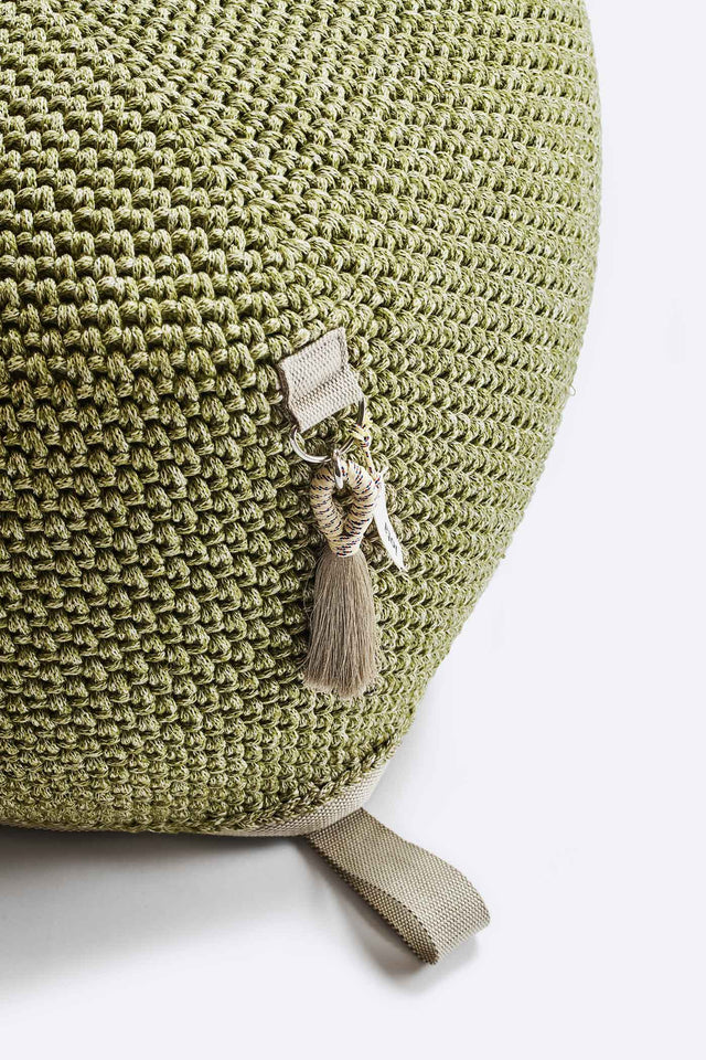 Outdoor Indoor Cube Pouf - Olive