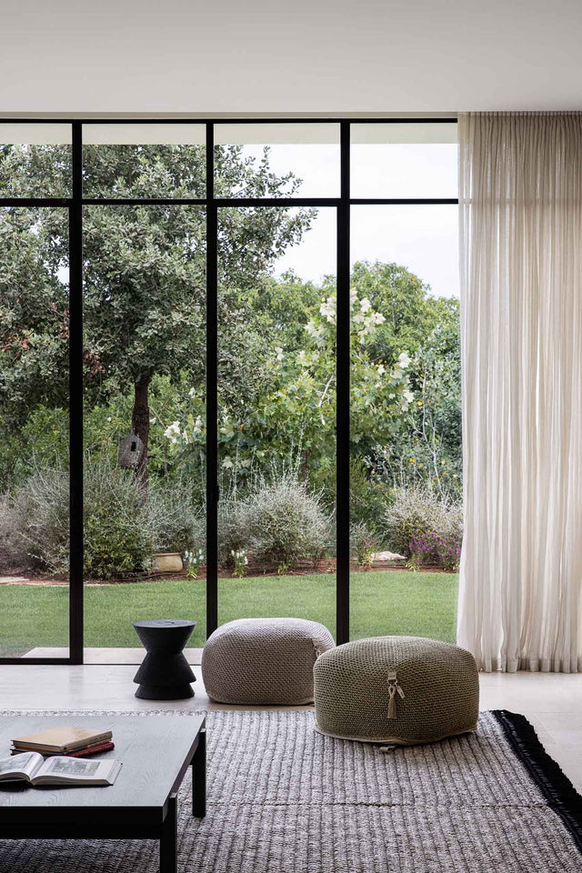 Outdoor Indoor Cube Pouf - Olive