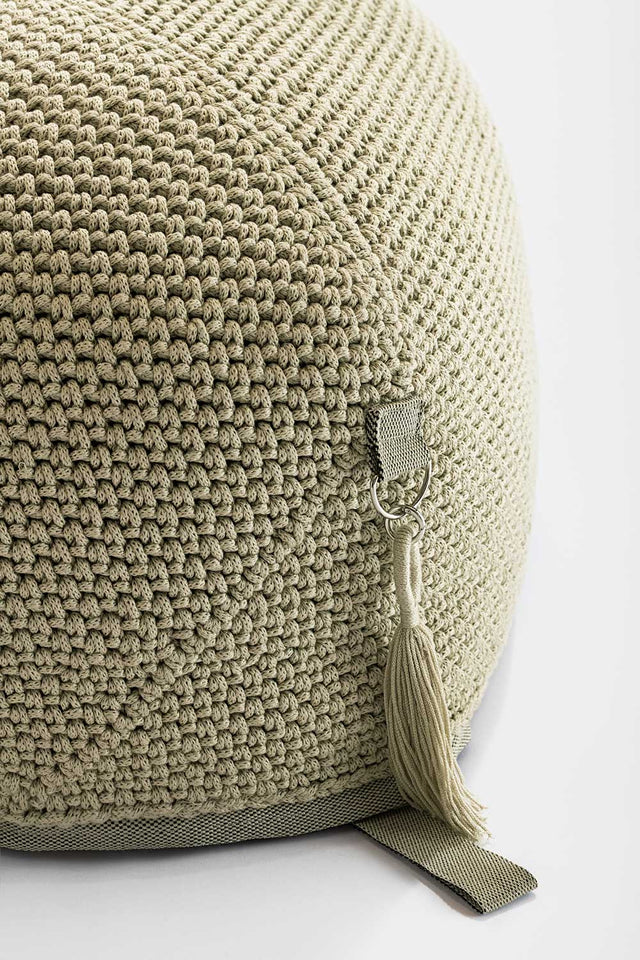 Outdoor Indoor Cube Pouf - Sand