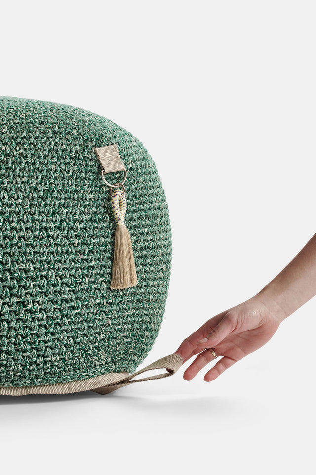 Outdoor Indoor Cube Pouf - Tzatziki