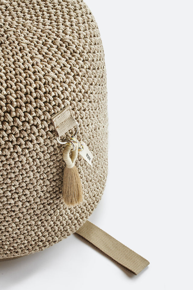 Outdoor Indoor Cylinder Pouf - Earth