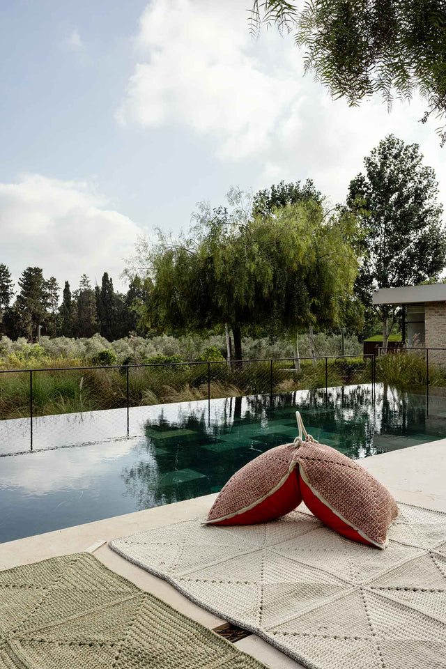 Outdoor Indoor Double Cushion - Clay