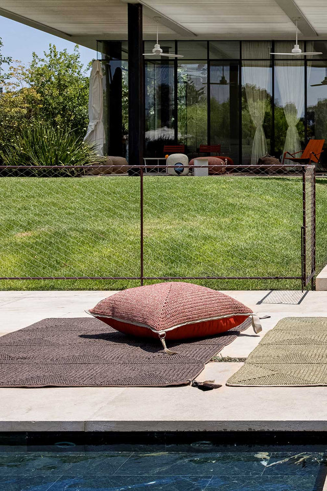 Outdoor Indoor Floor Cushion - Clay