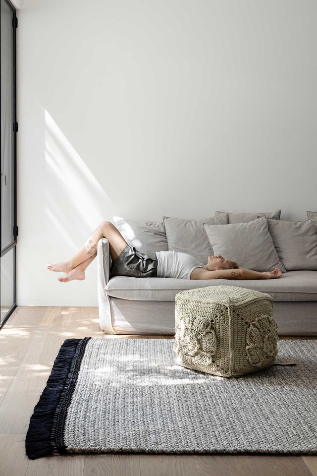 Large Thick Rug 170X240 - Light Black