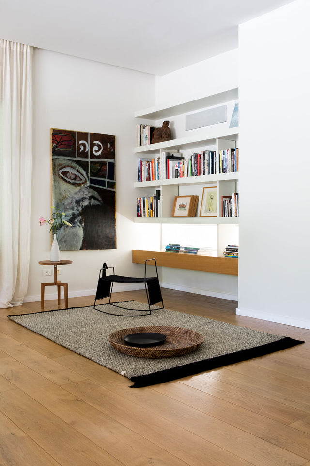 Large Thick Rug 170X240 - Sand Black