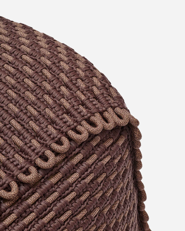 Rope Bench Pouf - Chocolate Brown