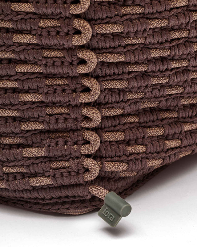 Rope Bench Pouf - Chocolate Brown