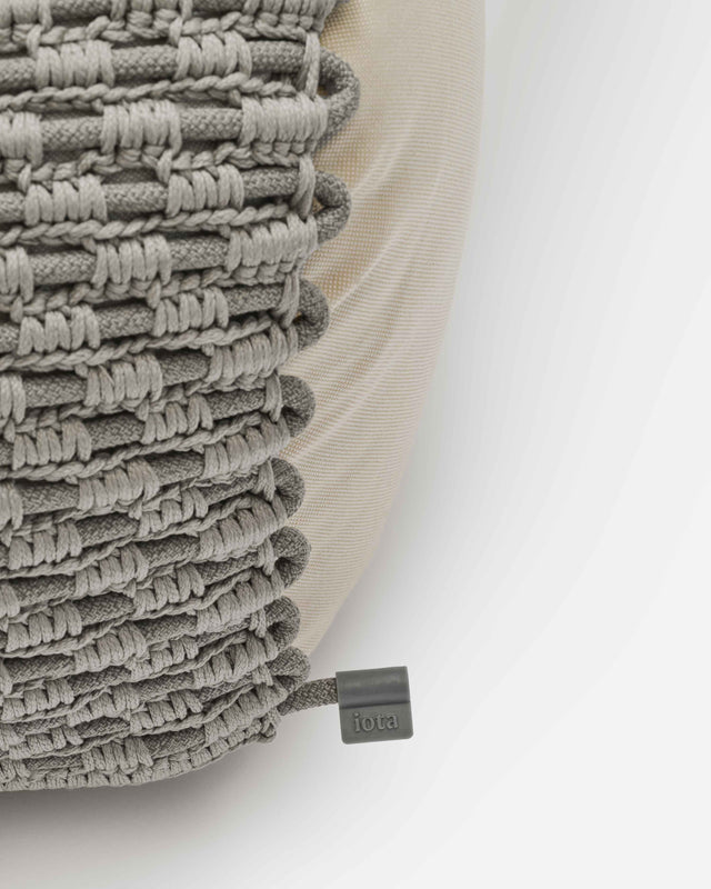 Rope Chair Pouf - Pebble Grey