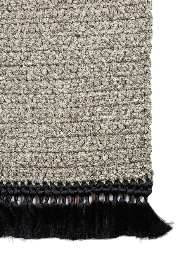 Large Thick Rug 170X240 - Sand Black