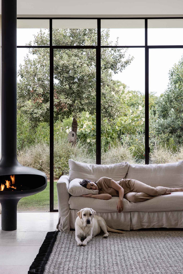 Large Thick Rug 170X240 - Sand Black