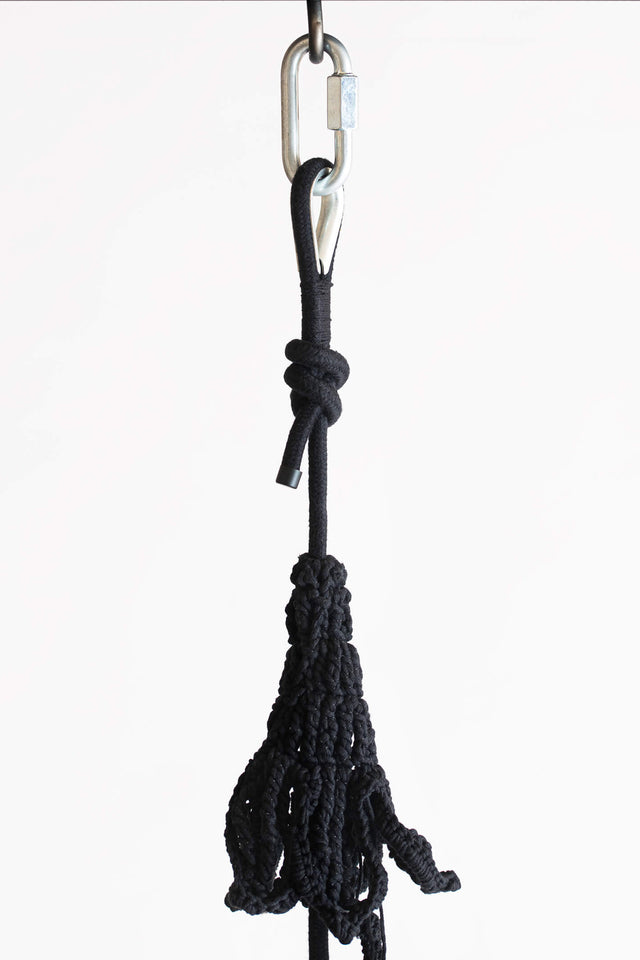 2 Arm Swing, Metal Seat - Black