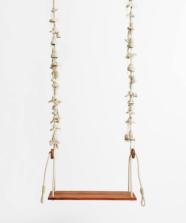 2 Arm Outdoor Swing, Teak Seat - Sand