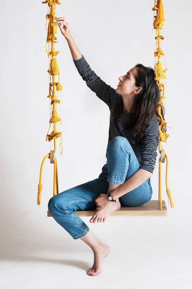 2 Arm Swing, Oak Seat - Sunkissed