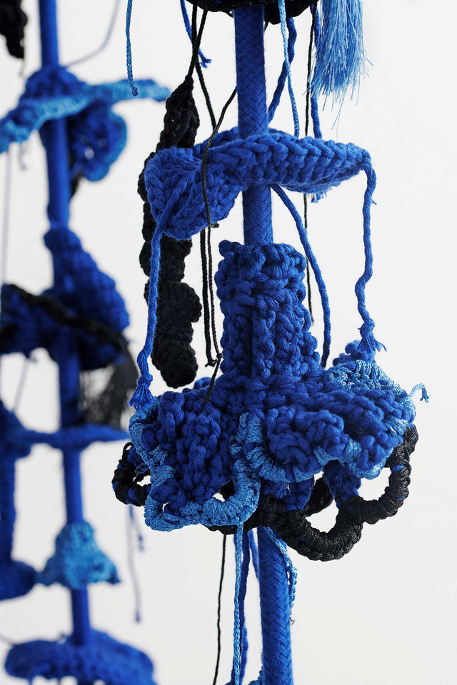 4 Arm Swing, Metal Seat - Blue