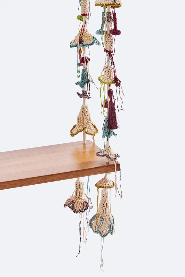 4 Arm Swing, Oak Seat - Spring Blossom