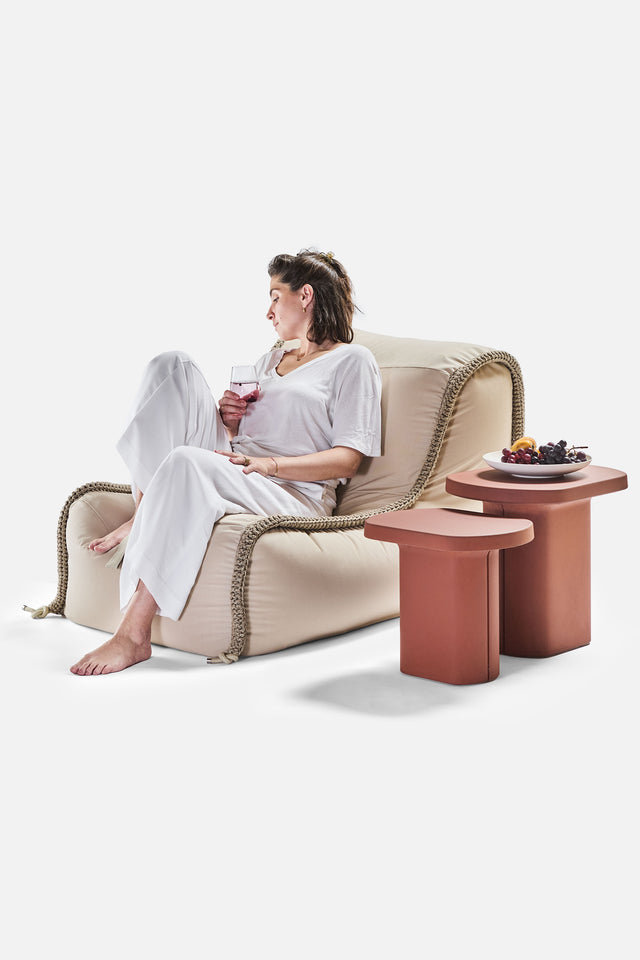 Contour Backrest Pouf - Narrow