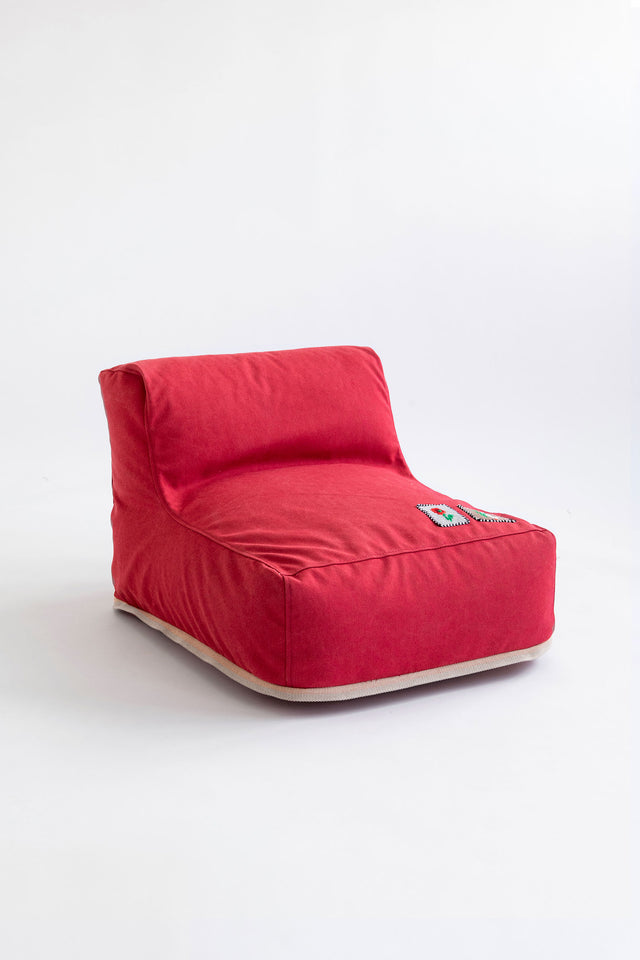 Mini L Pouf - Red