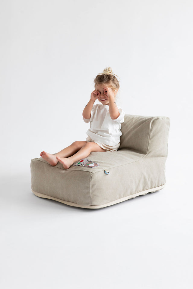 Mini L Pouf - Stone