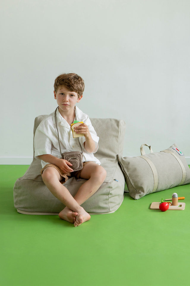 Mini L Pouf - Stone