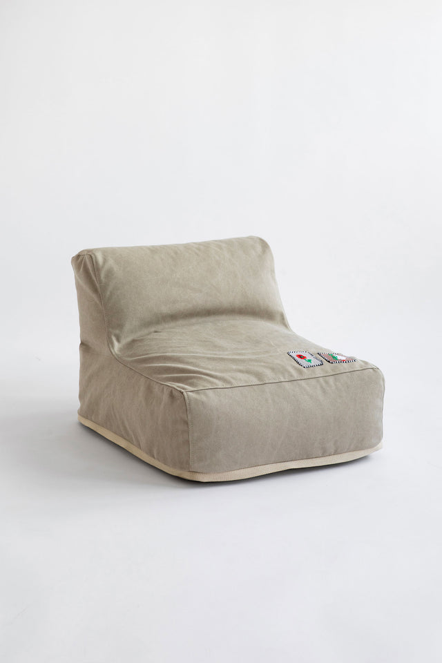 Mini L Pouf - Stone