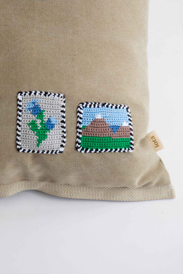 Mini Double Cushion - Stone