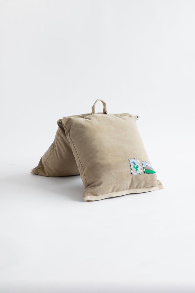 Mini Double Cushion - Stone
