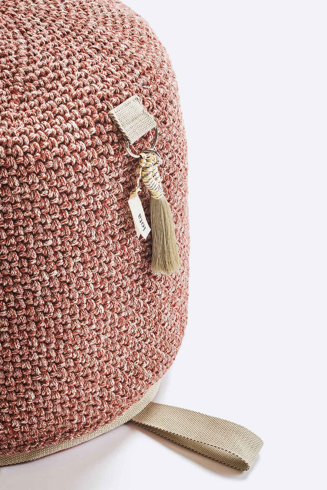 Outdoor Indoor Cylinder Pouf - Clay