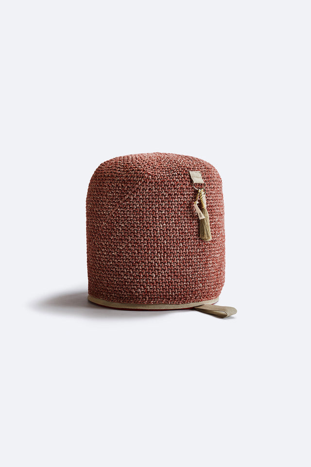 Outdoor Indoor Cylinder Pouf - Clay