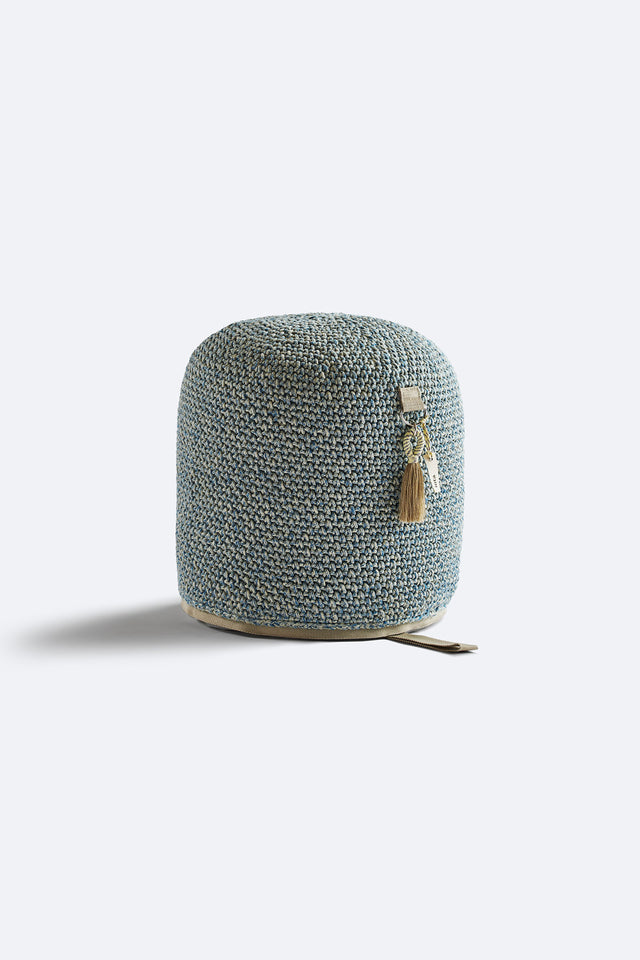Outdoor Indoor Cylinder Pouf - Greece