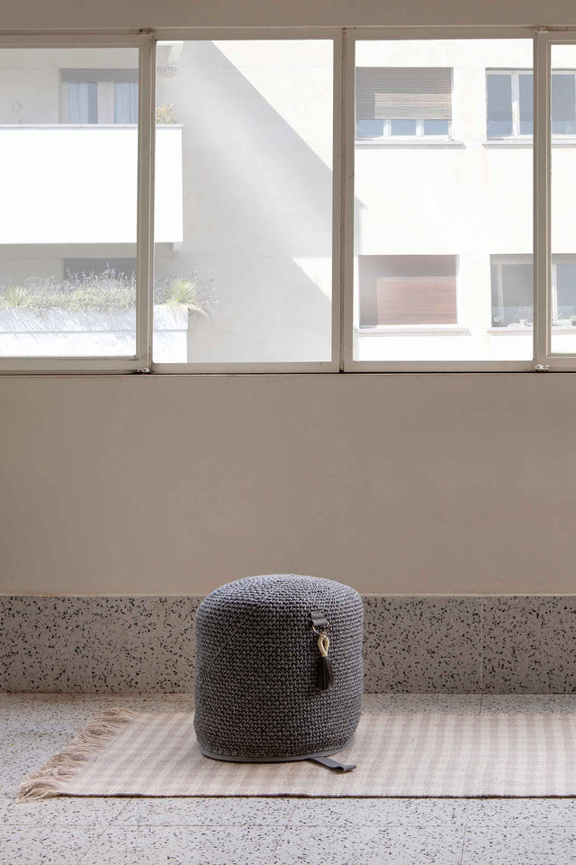 Outdoor Indoor Cylinder Pouf - Griego