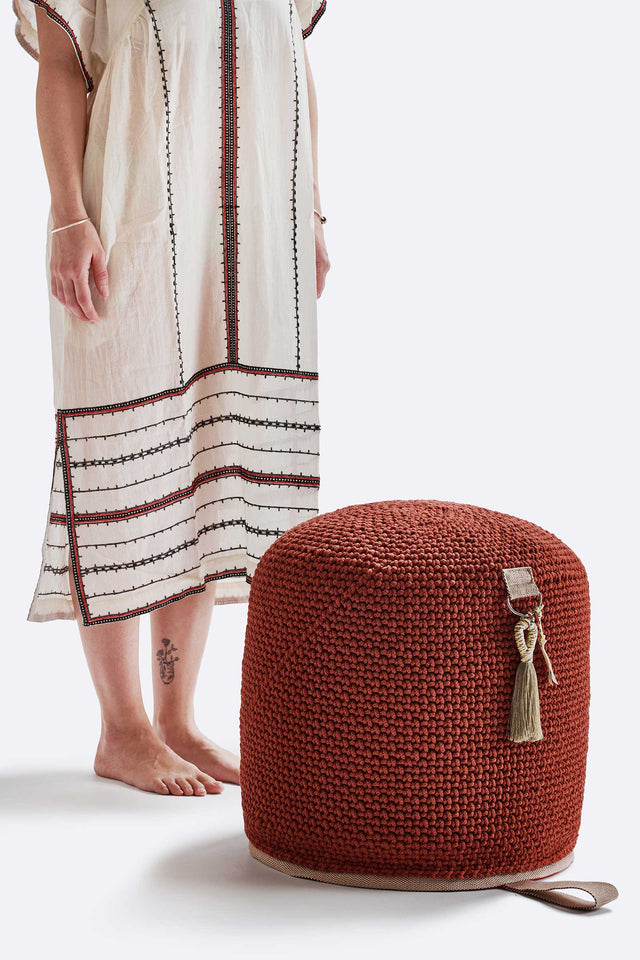 Outdoor Indoor Cylinder Pouf - Hamra