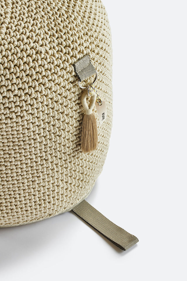 Outdoor Indoor Cylinder Pouf - Sand