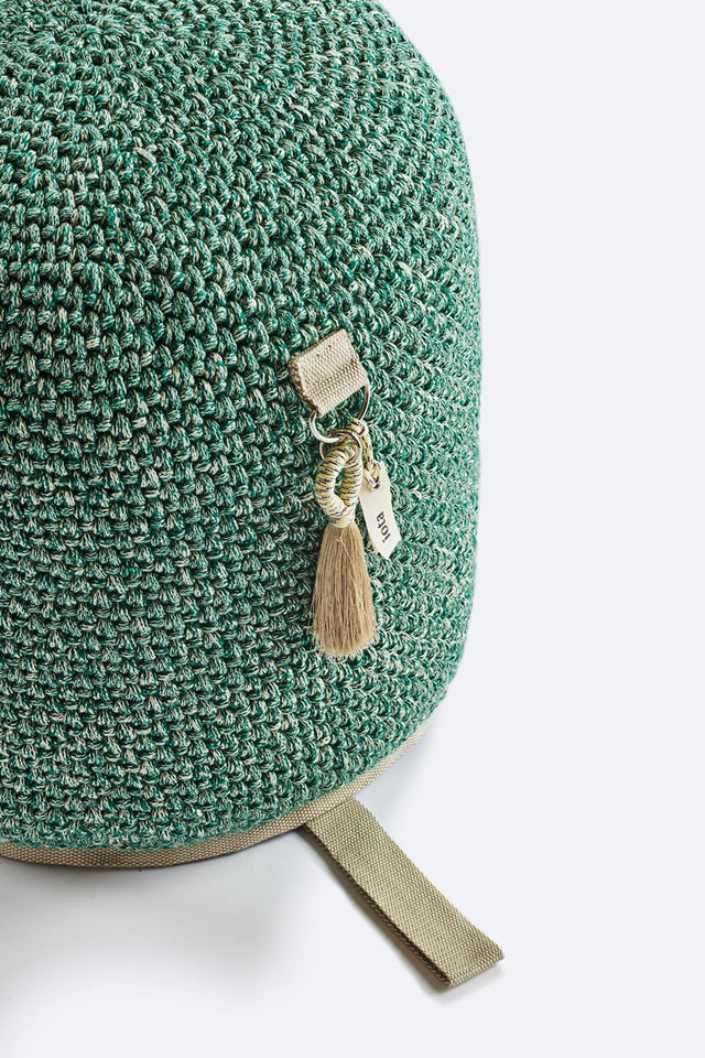 Outdoor Indoor Cylinder Pouf - Tzatziki