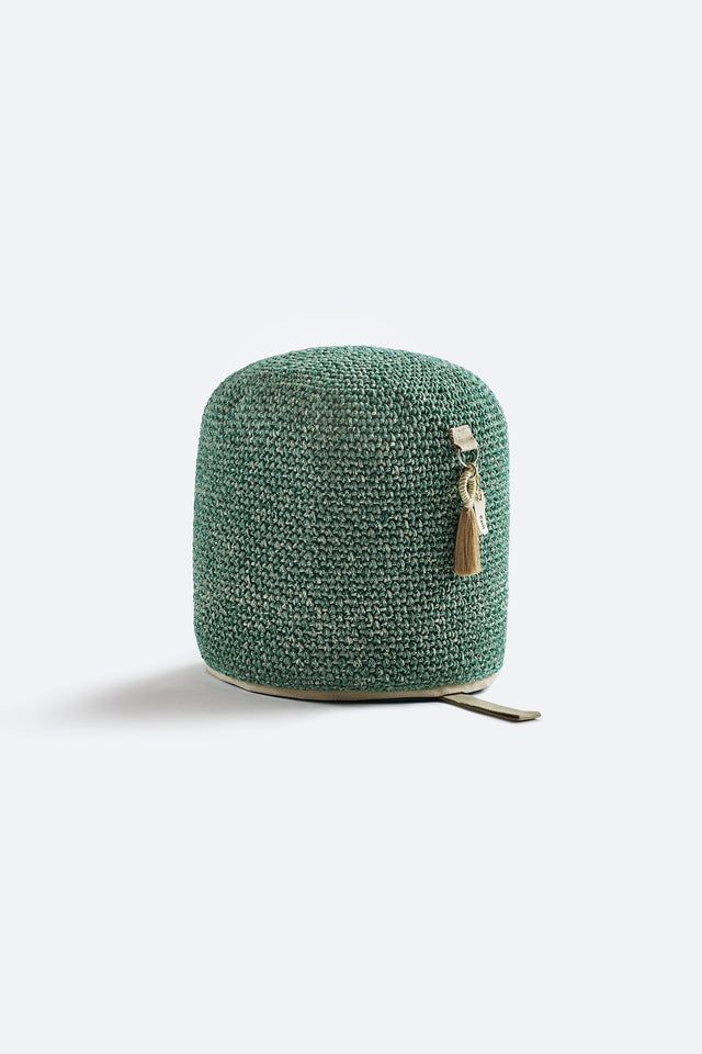Outdoor Indoor Cylinder Pouf - Tzatziki