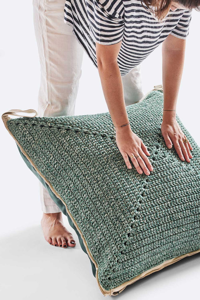 Outdoor Indoor floor Cushion - Tzatziki