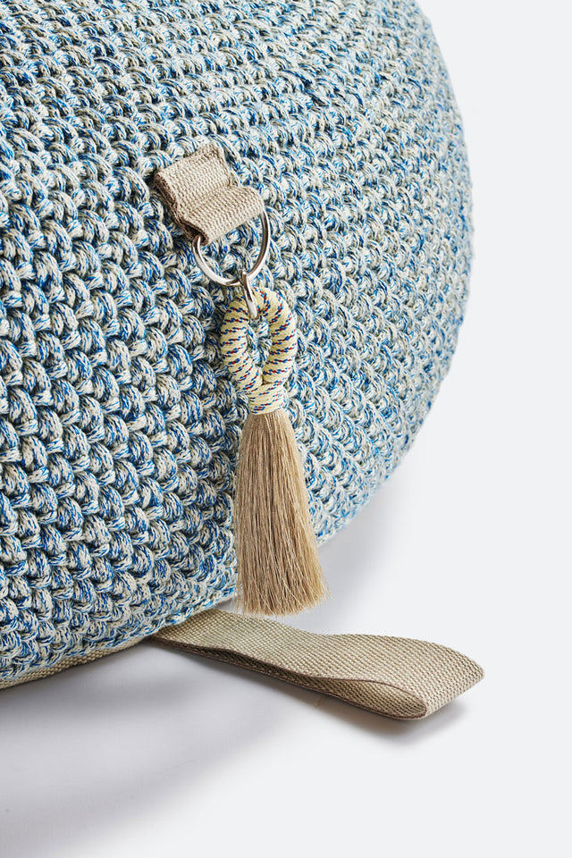 Outdoor Indoor Round Pouf - Greece