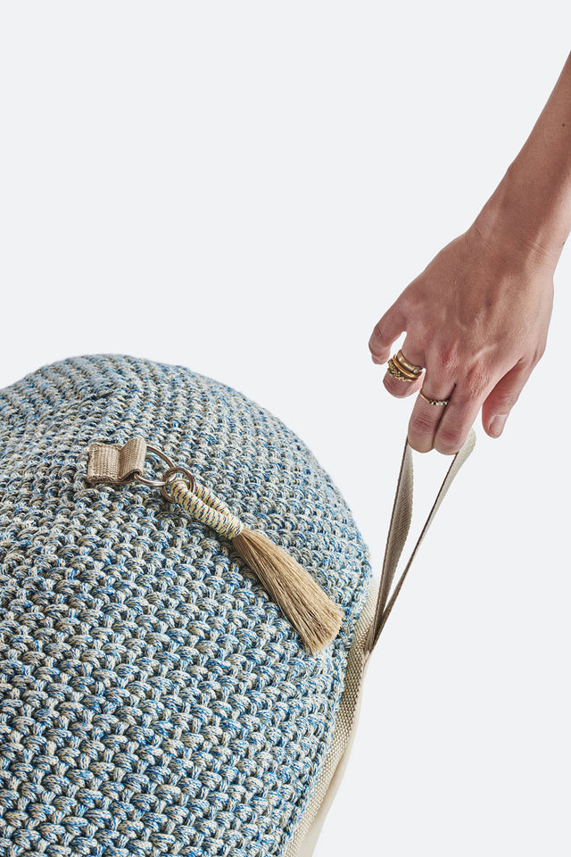 Outdoor Indoor Round Pouf - Greece