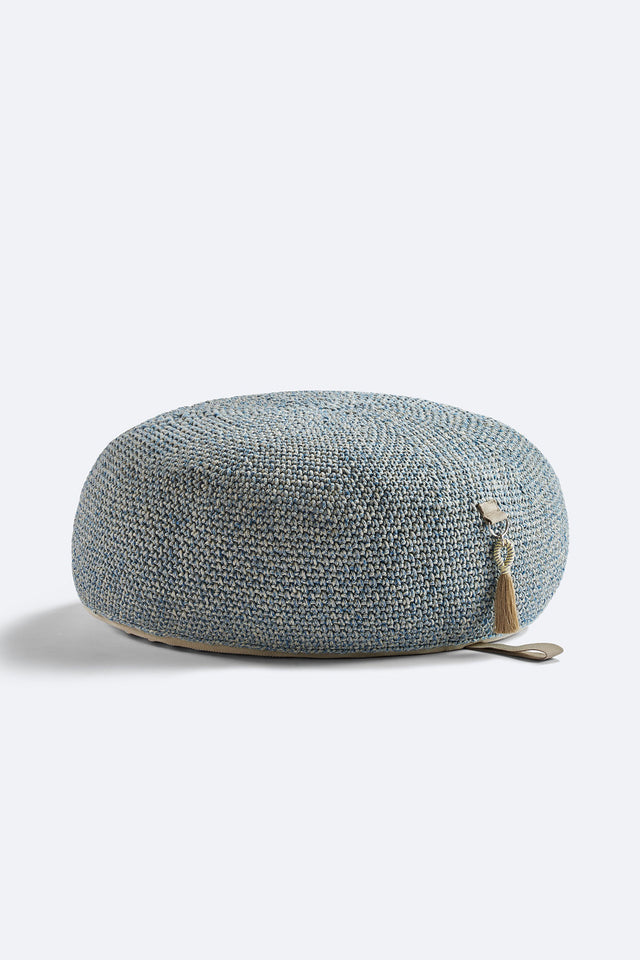 Outdoor Indoor Round Pouf - Greece