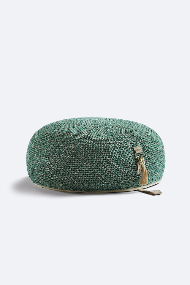Outdoor Indoor Round Pouf - Tzatziki