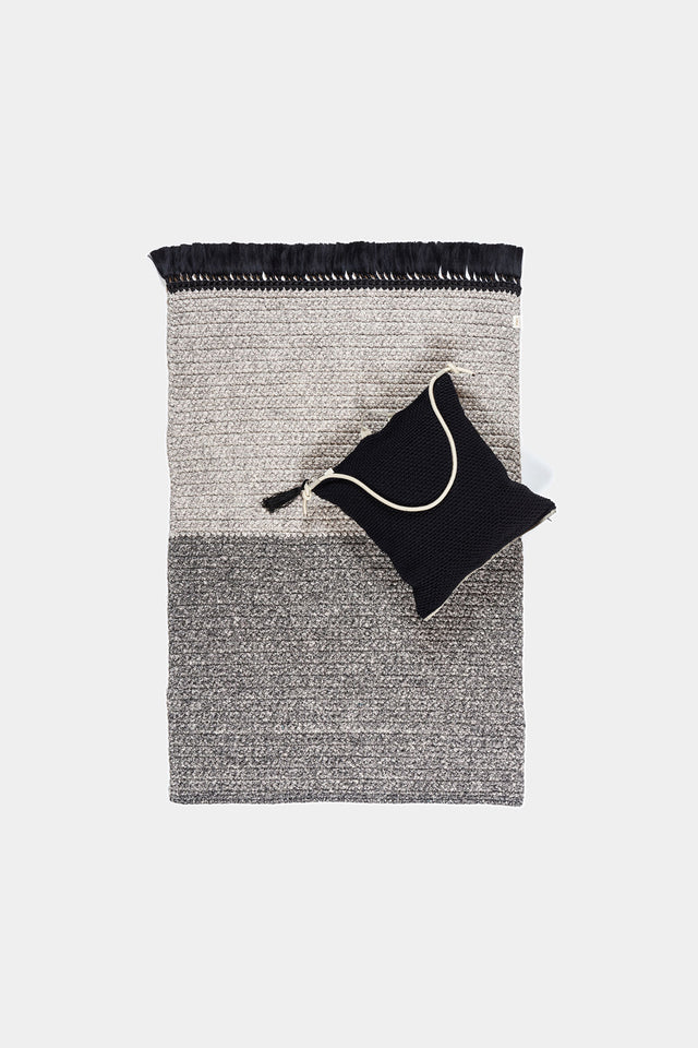 Medium Thick Rug 120X180 - Two Tone Black